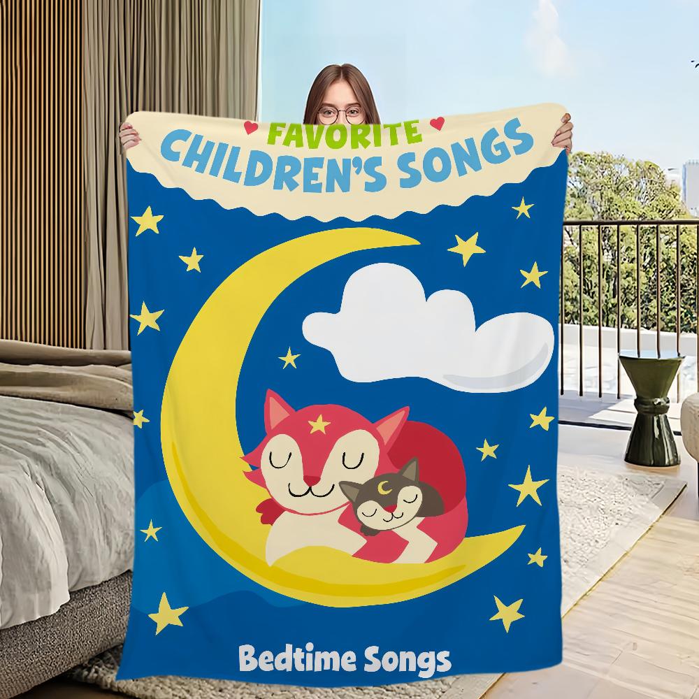Písničky na dobrou noc Tonie roztomilé španělské ukolébavky Flanelová teplá pohodlná měkká plyšová deka na pohovku do obývacího pokoje ložnice na cestování dárek