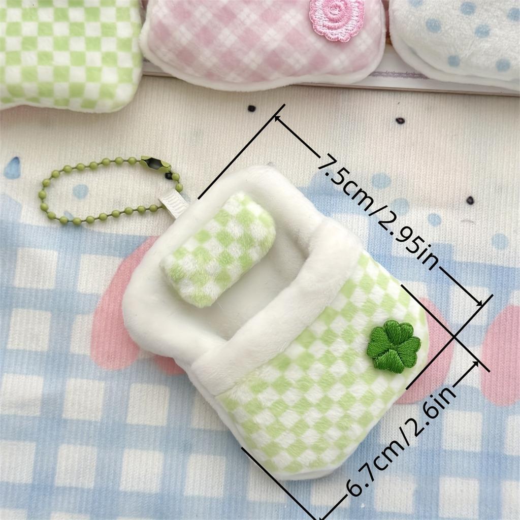 Cute Plush Senbei Baby With four-leaf Clover Quilt Mini Doll Sleeping Bag Doll Small Quilt