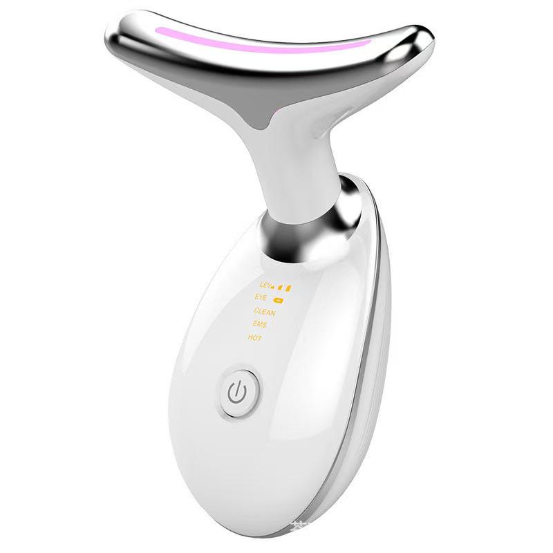 Neck and Face Vibrating Light Therapy Beauty Massager