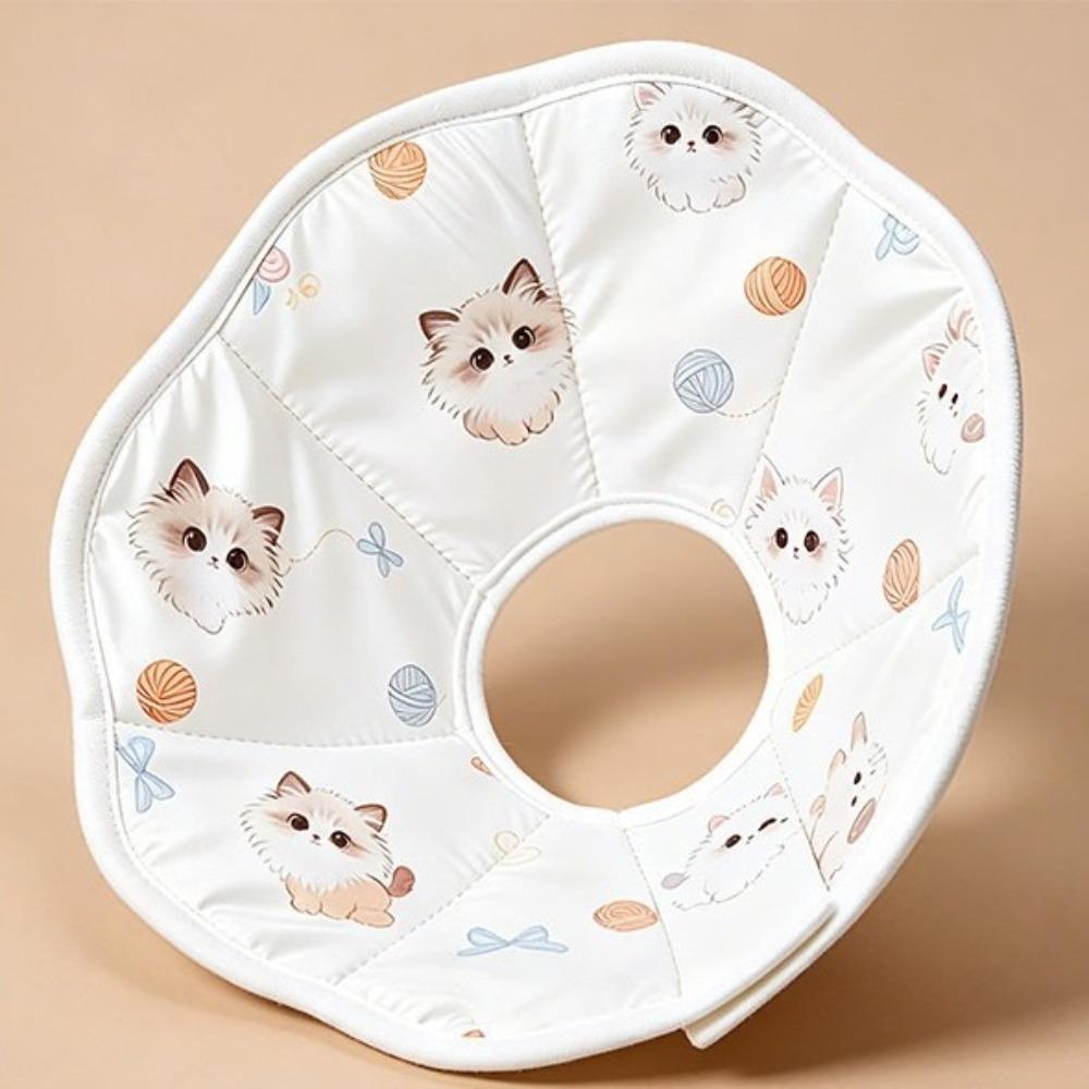 Adjustable Pet Elizabethan Collar Breathable Cat Recovery Collar Pet Cone Collar Cat Dog