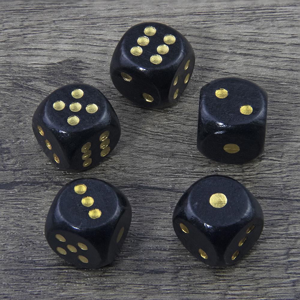 Wooden D6 Dice 6-sides Table Board Game Accessories Wood Dice Digital Game Dice