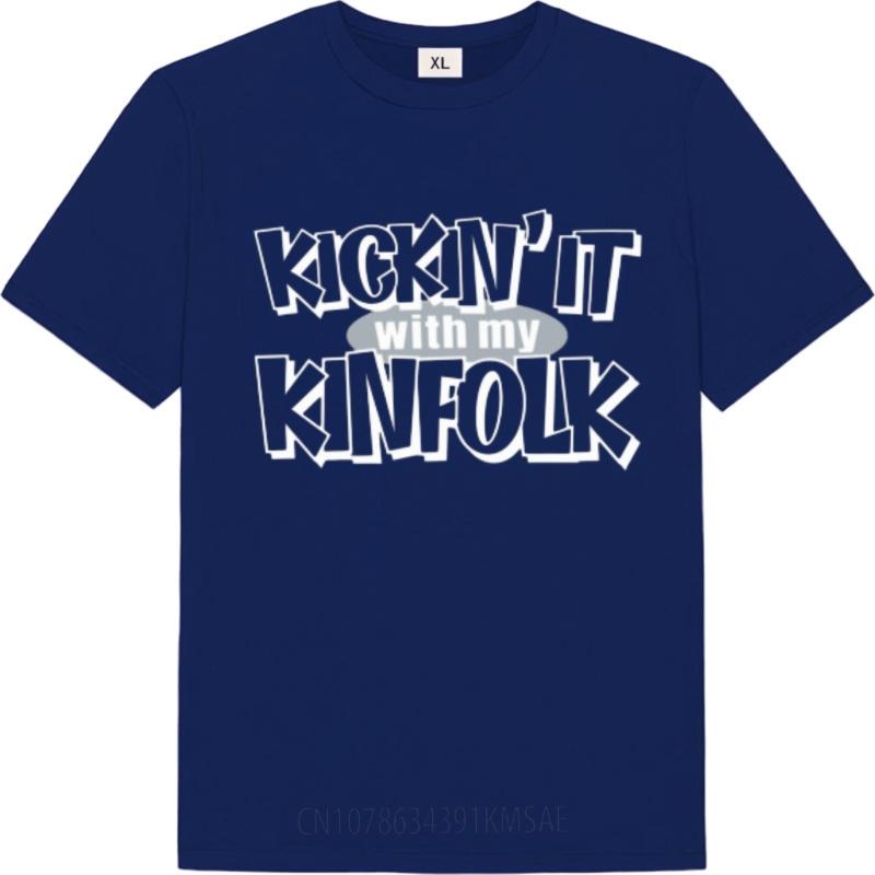 Rock Teeshirts Boys Crew Neck Tshirt Black Kickin It With My Kinfolk Retro Teeshirt Summer Tshirt Oversized Tshirt Unisexs Top