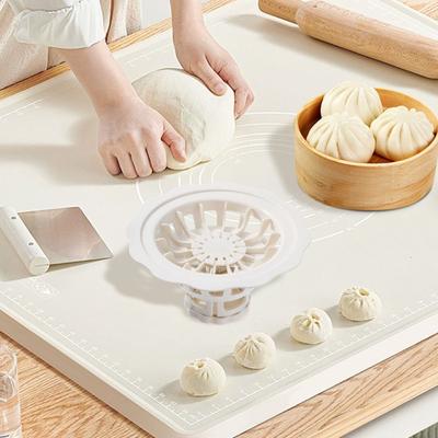 Easy-Release ABS Baozi Making Mould Homemade DIY Dumpling Bao Buns Mould Flower Type Teamed Stuffed Bun Mold