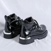Fashion New Arrival PU Leather Men Motocross Boots Street Style Fashion Mens Mid-Calf Boots Lace Up Outdoor Walking Shoes High Top Botas