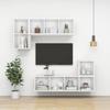 VidaXL Meuble TV mural Blanc 37x37x72 cm Bois d’ingénierie 805471