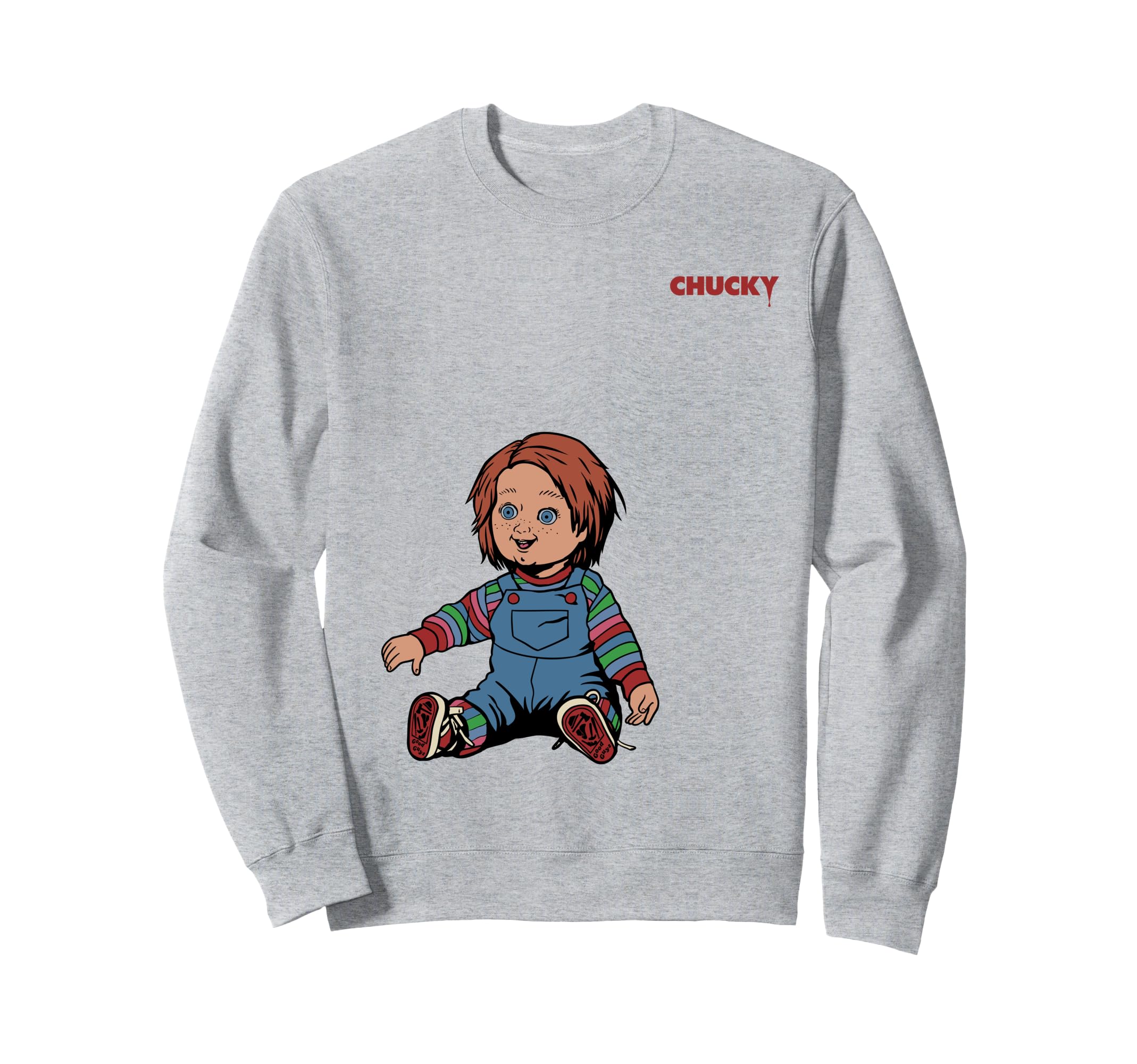

Толстовка Chucky Little Angel спереди и сзади серый