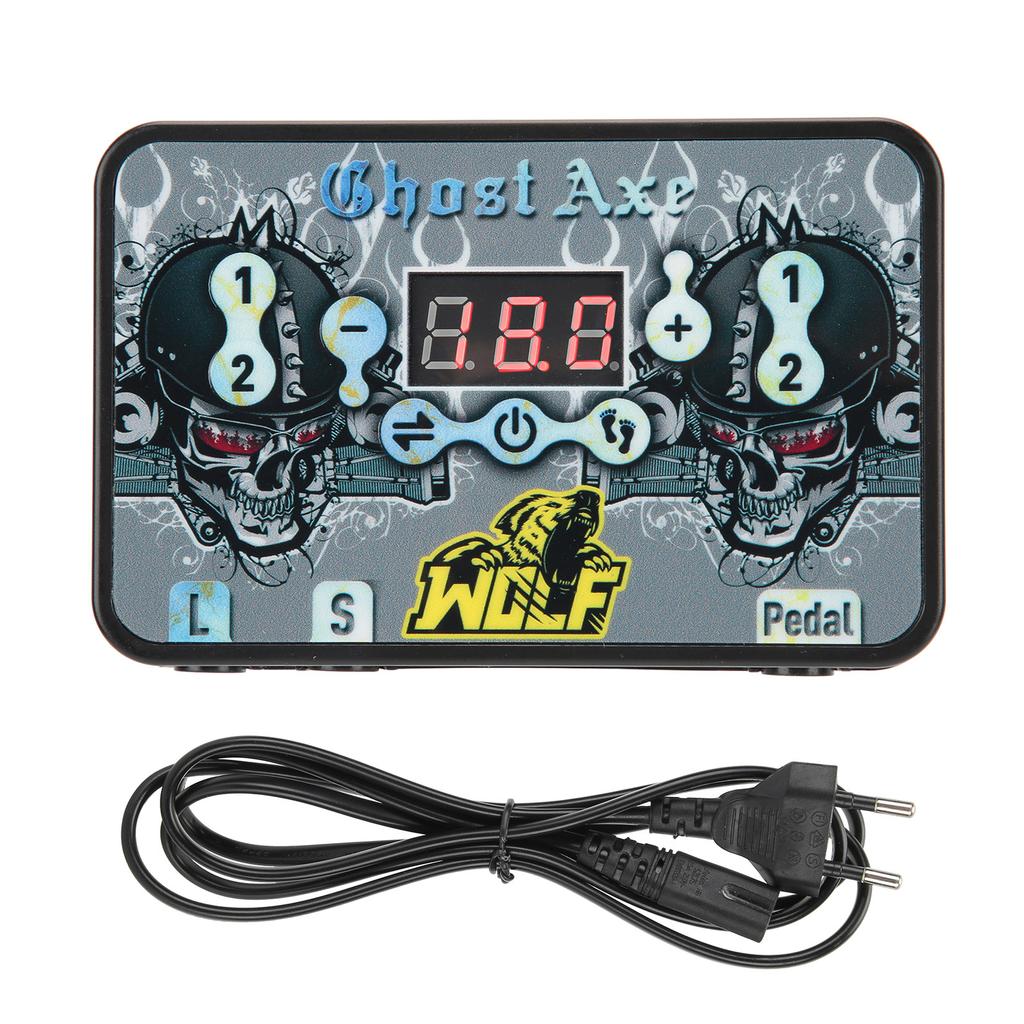Tattoo Power Supply LCD Display 3 Hole Designs Foot Pedal Dual Model Tattoo Machine Power Supply
