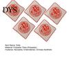 Insulated Hot Pot Pad 5Pcs Red Blessing Embroidered Doilies, Chinese Character Fabric Coaster, Square Decorative Tabletop Protection Mat Place