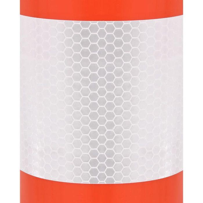 Bollard de sécurité - Absperrpfosten - 75 cm - PE léger - Bandes réfléchissantes - 10 pièces