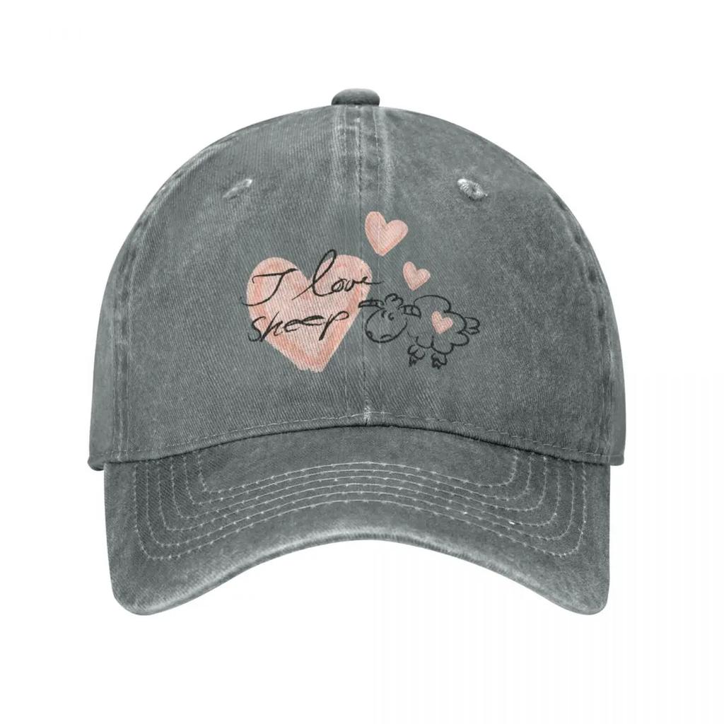 Ich liebe Schafe Baseballkappe Neu Hut Sonnenhut Damen Strandhut Herren