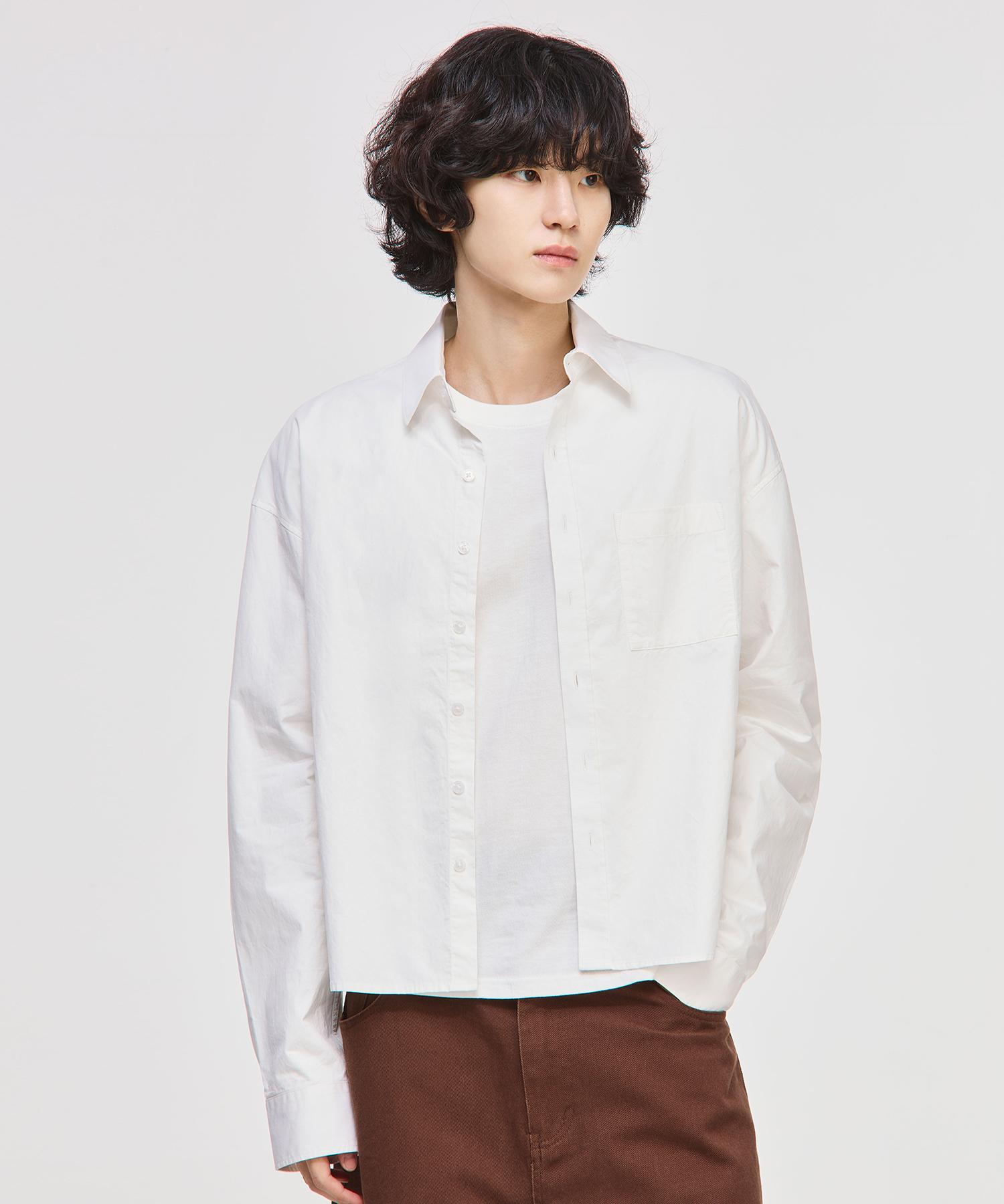 Signature Daily Crop Pocket Shirt [White] White/M
