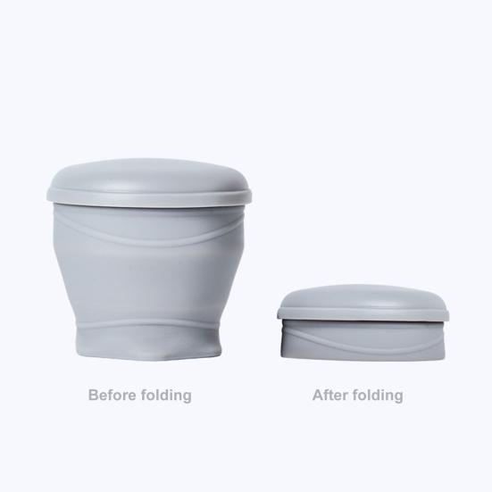Silicone Folding Water Cup with Lanyard 180ML Reusable Portable Drinking Mug Wide-Mouth Lightweight