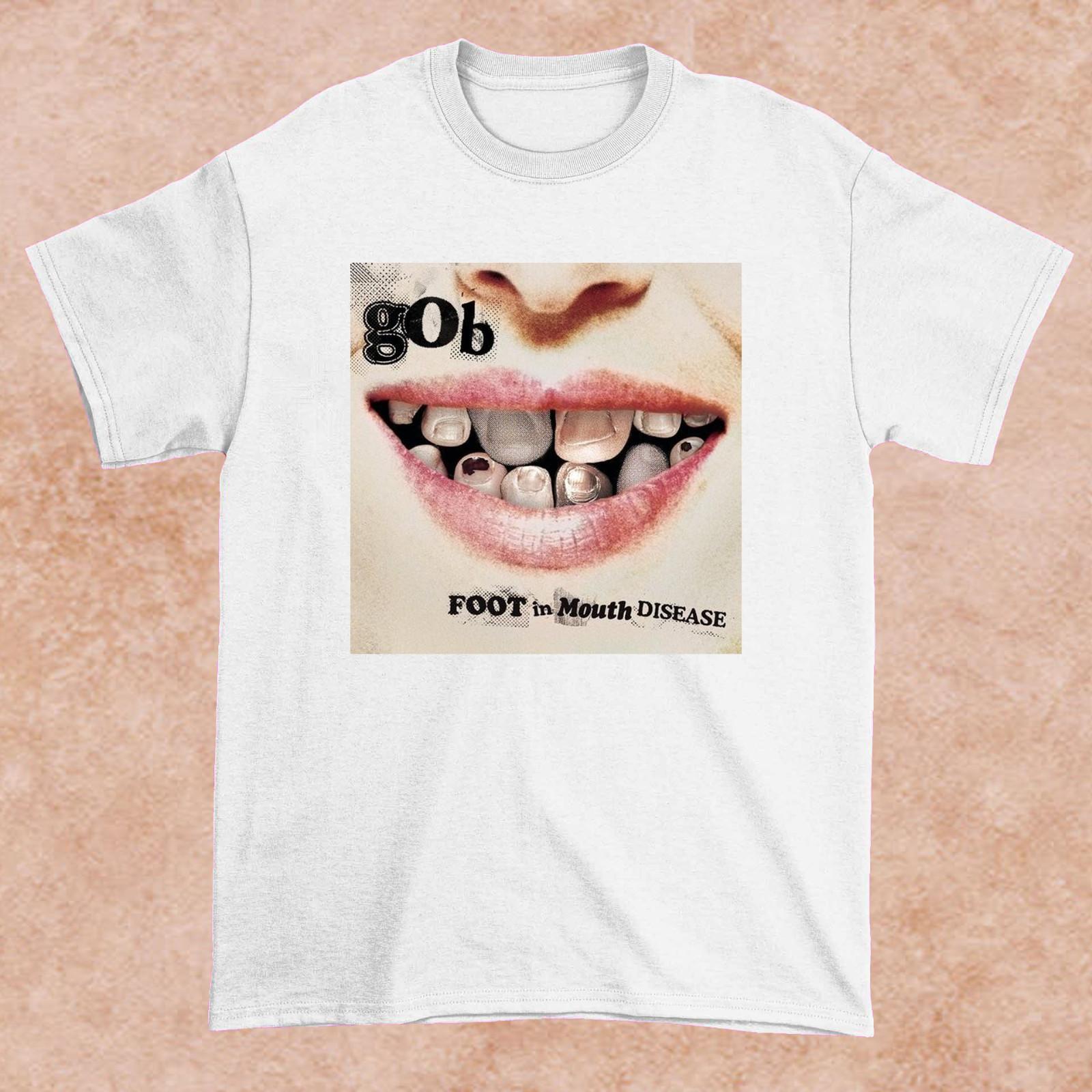 NEW Gob – Foot In Mouth Disease Short Sleeve White Black All Size Shirt BL01 L