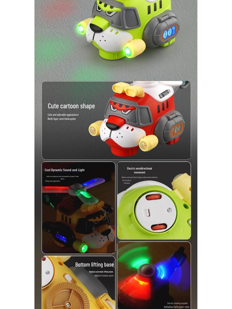 Electric Universal Helicopter Toy with Music, Lights, and Rotating Propeller for Kids