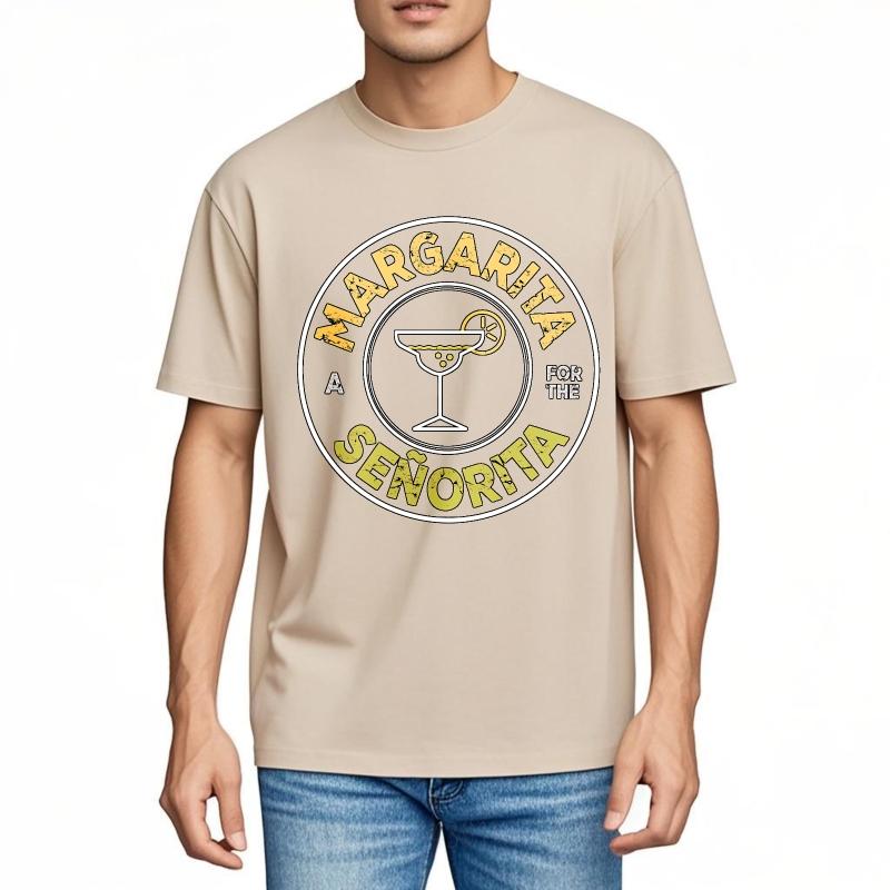 Casual Summer Women Tshirt Margarita For The Senorita Cocktail Design Short Sleeve Printed Round Neck Tee Shirt Cotton Tshirt