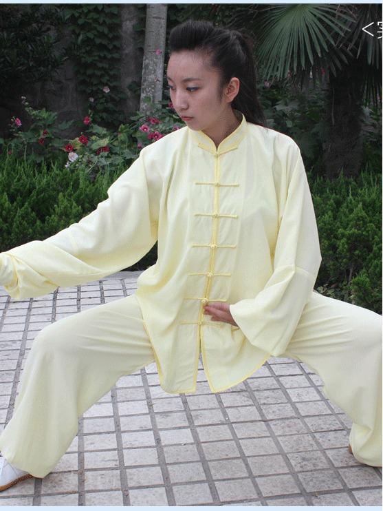 2024 Spring & Autumn Cotton-Silk Tai Chi Suit for Middle-aged & Elderly Men & Women - Practice & Performance Wear