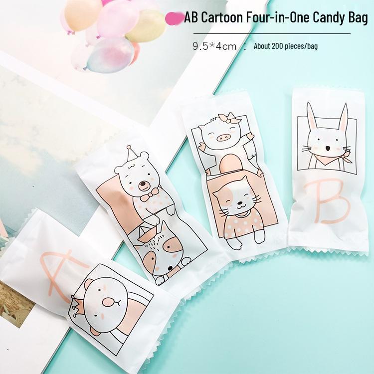 Nougat Candy Packaging Bag with Machine-Sealed Candy Paper