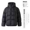 Mens Lightweight Puffer Hooded Down Jacket Winter Warm Loose Fit Urban Style Black Beige Gray