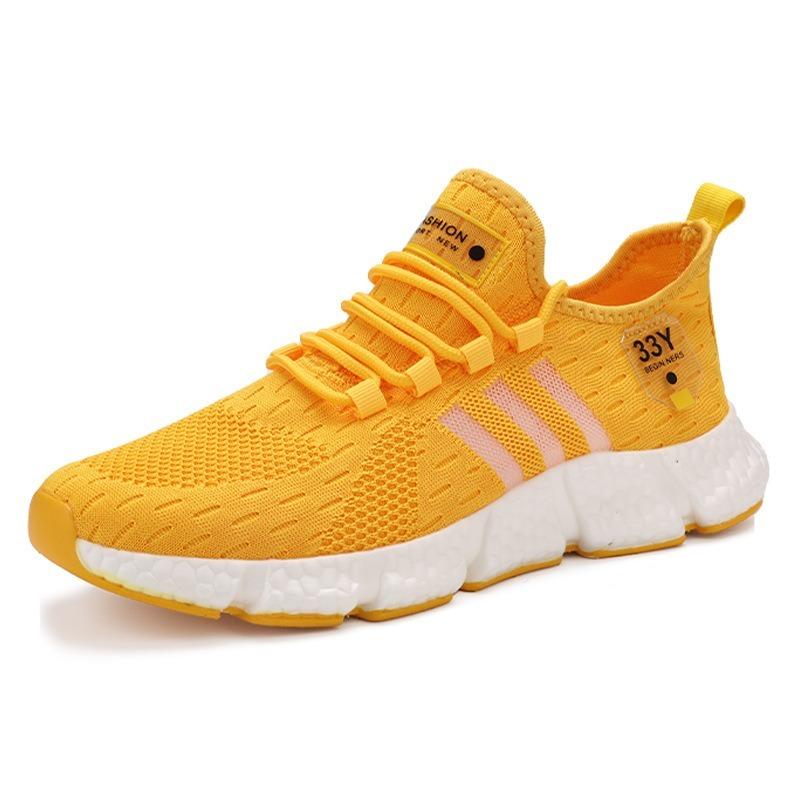 Plus Size Shoes Seventeen Color Couple Popcorn Bottom Men's Shoes Breathable Mesh Peplum Casual Flyweave Sneakers