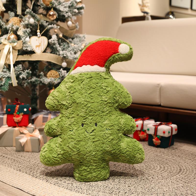 Cartoon Santa Throw Pillow Plush Toy Doll Elk Bell Throw Pillow Children'S Rag Doll Christmas Gift