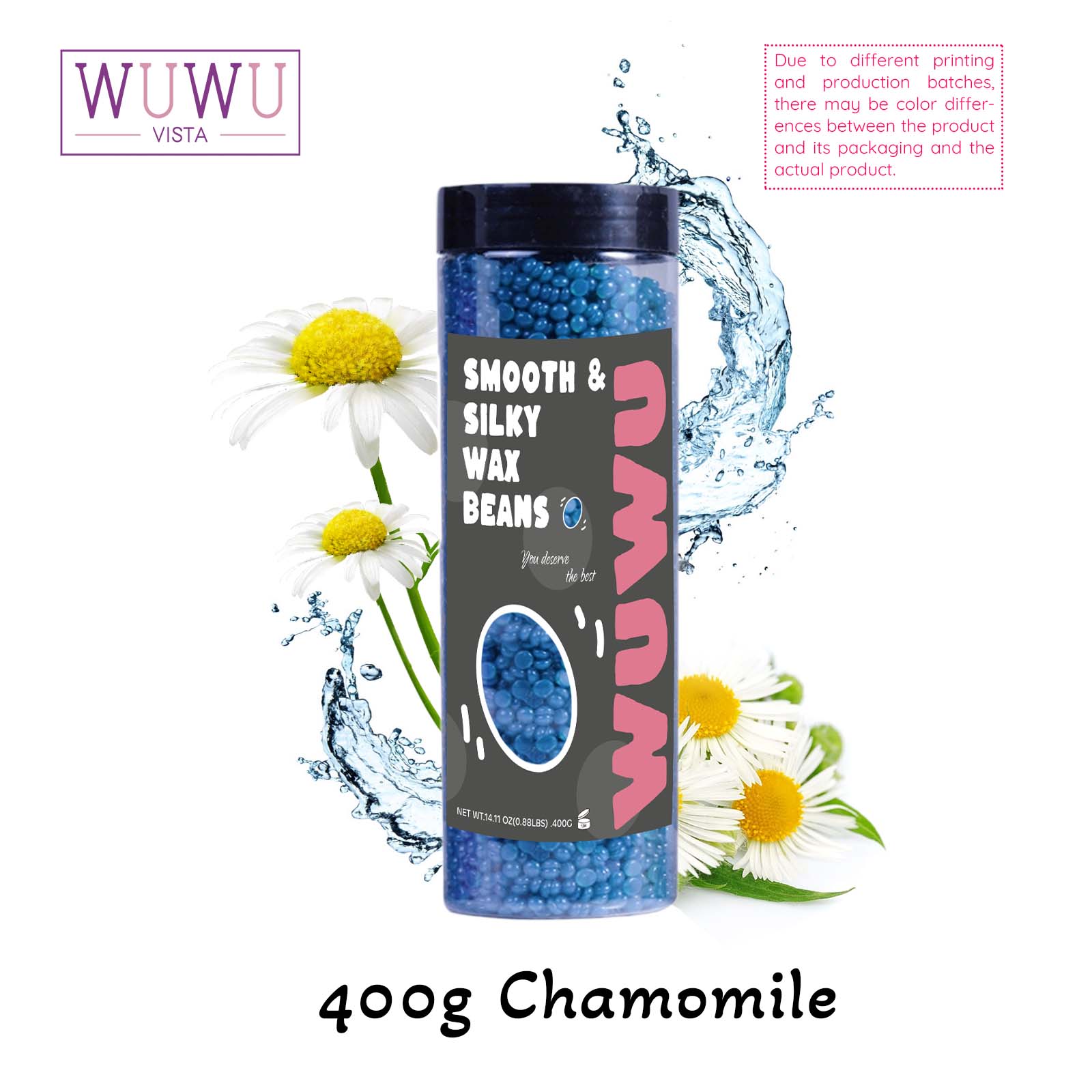 

WUWUVISTA Твердые восковые шарики 400 г(14,11 унций) Восковые бобы в бутылке для удаления волос с помощью воскового нагревателя. Безболезненная депиляция в бобах для всех типов волос/тела/лица/ног/подмышек