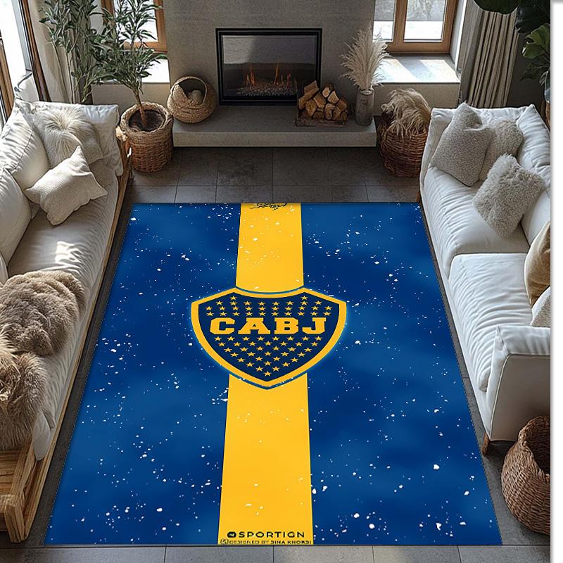 Black Printed Flannel Area Rug Non Slip Soft Polyester Floor Carpet Indoor Decor Mat for Bedroom Living Room Sofa Game Room Home Decoration