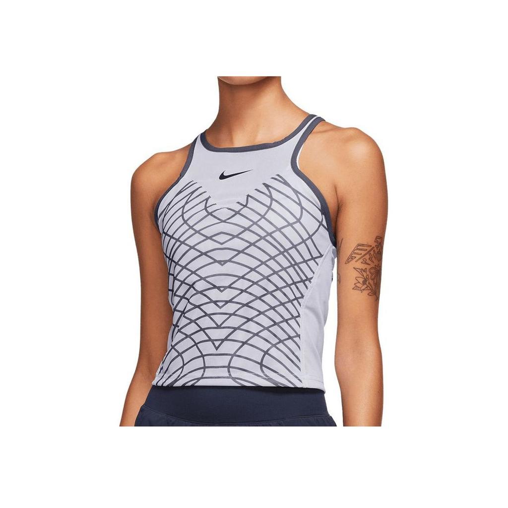 Nike Court Dri-FIT Slam Musterdruck Slim Fit Ärmelloses Top Damen Tops Oxygen-Lila DR9754-536