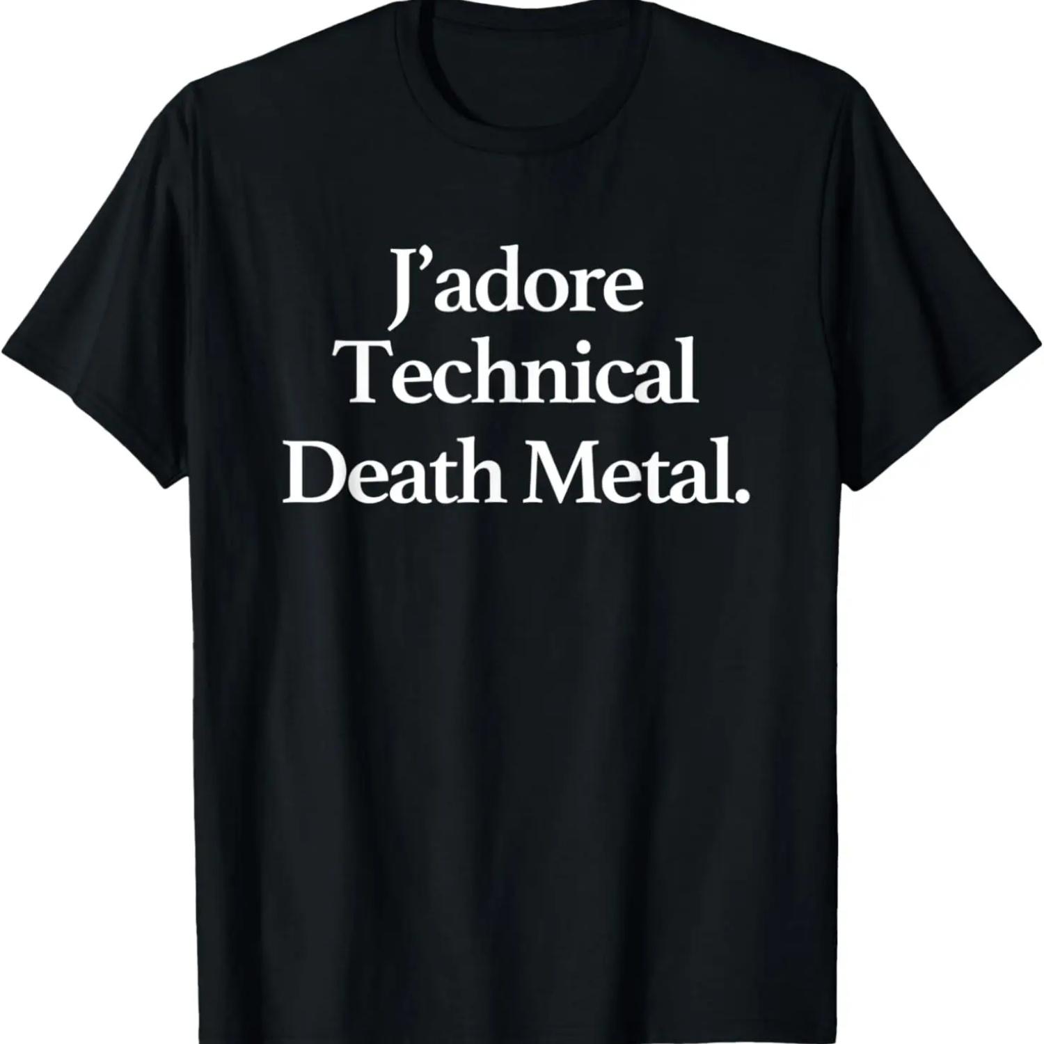 

J adore (I Love) Technical Death Metal, Funny Minimalist T-Shirt XXXXXL чёрный