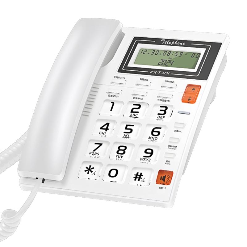 Desktop Corded Telephone for Home Landline Telephone with Big Button Speakerphone Telephone for Home Office Hotel