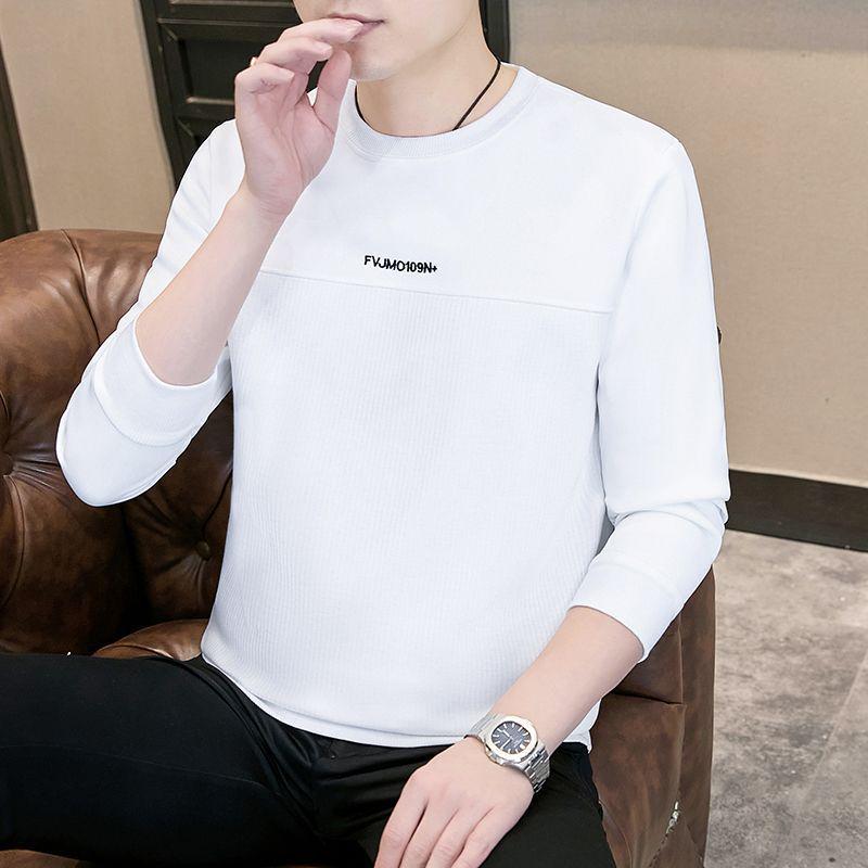 

Men s Trendy Fleece-Lined Sweatshirt: Casual Long-Sleeve for Spring/Autumn XL (115-130 jin)