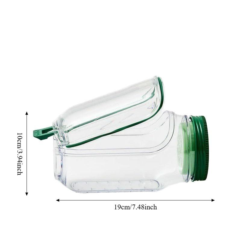 Creative Fruit and Vegetable Salad Jar with Side Opening Lid, Dry Wet Separation Salad Box for Freshness and Portability