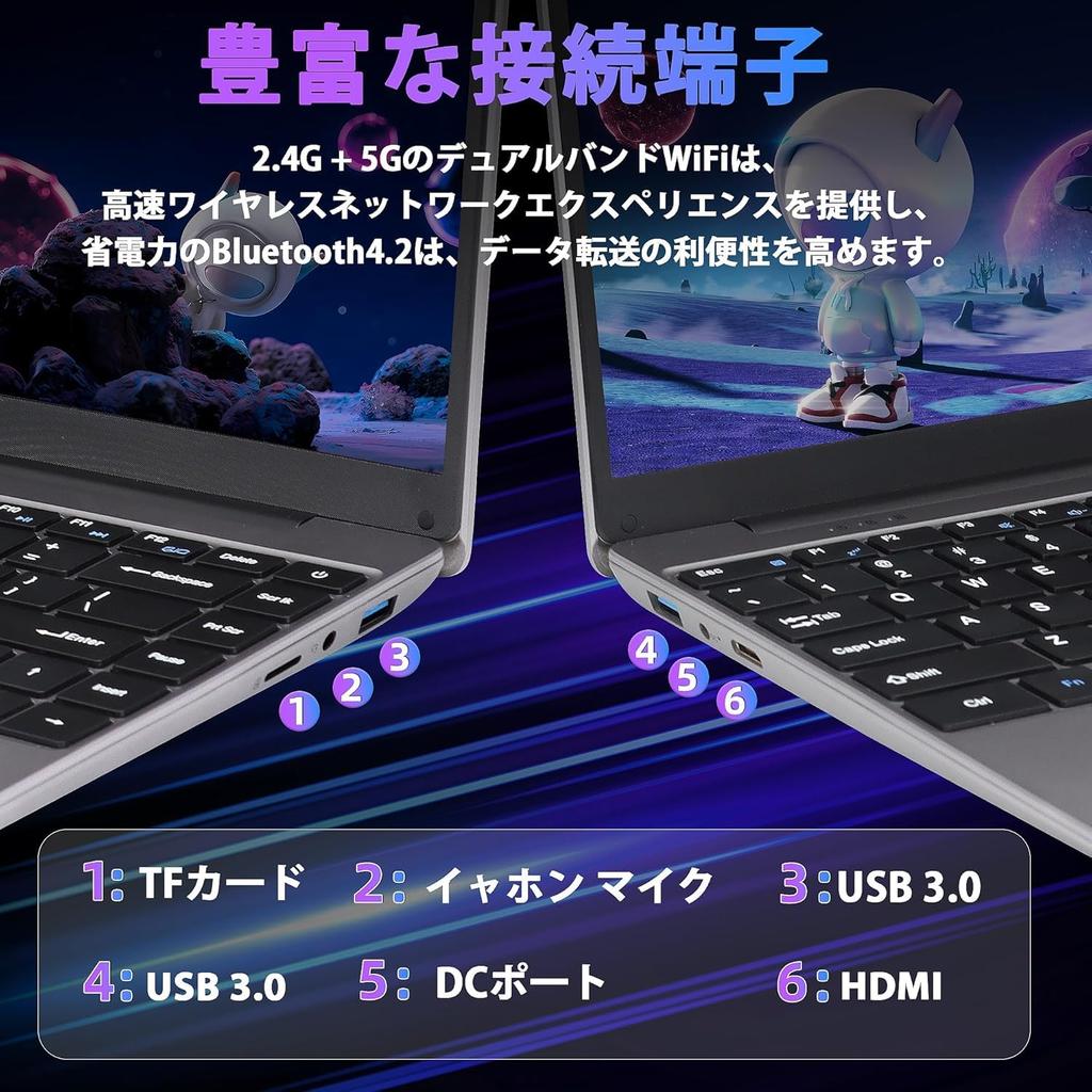 Laptop Office 11 Resolution IPS Webcam Quiet Celeron J4105 CPU 8GB DDR4 RAM 256GB RAM with Japanese Keyboard Film 2 USB Ports Port SSD Expansion Thin
