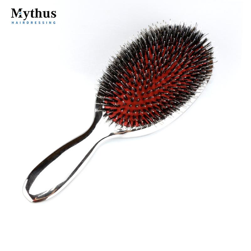 

Mythus Щетина кабана, щетка для салона, парикмахерская, овальная расческа для волос, массажная щетка для волос, щетина для волос серебряный
