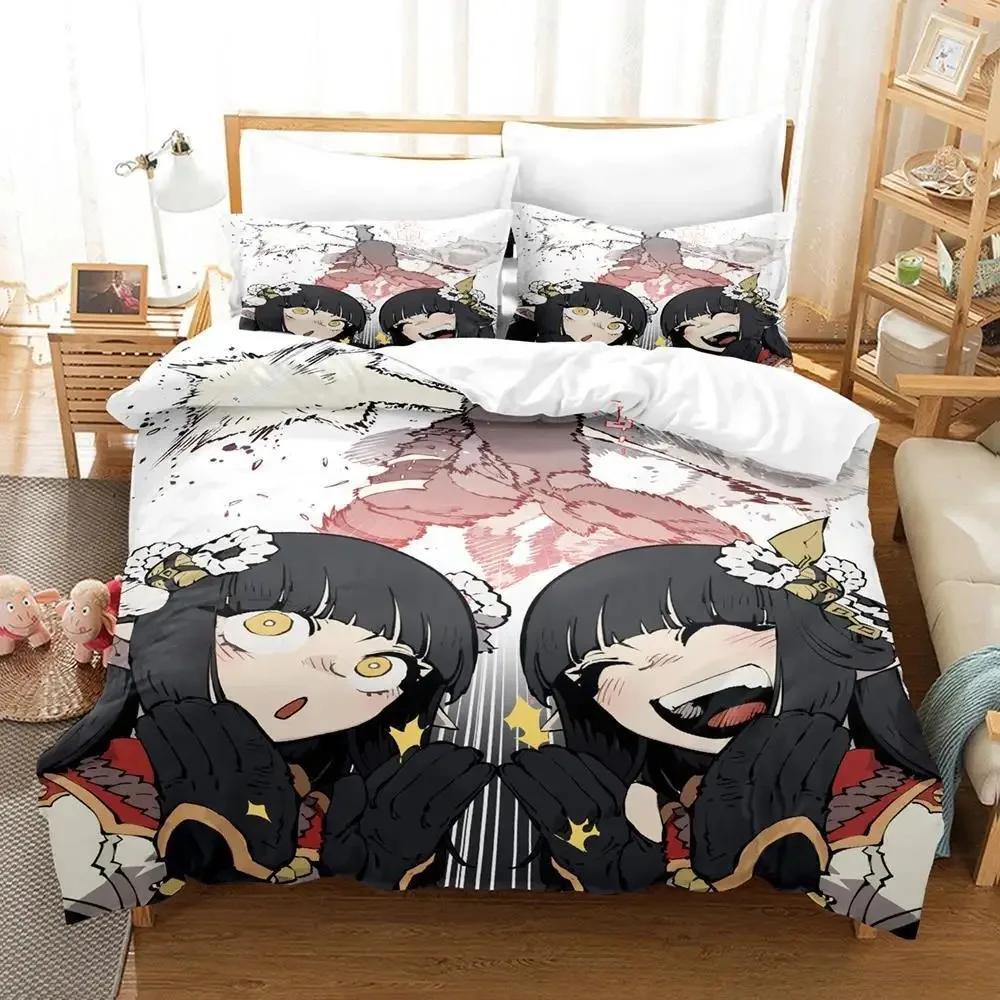 Fashion Game Monster Hunter Hinoa&Minoto Beding Set Single Twin Ful Quen King-Sized Dimensionsd Dimensions Bed Linen Set Adult People Kid Bedrom Duvet