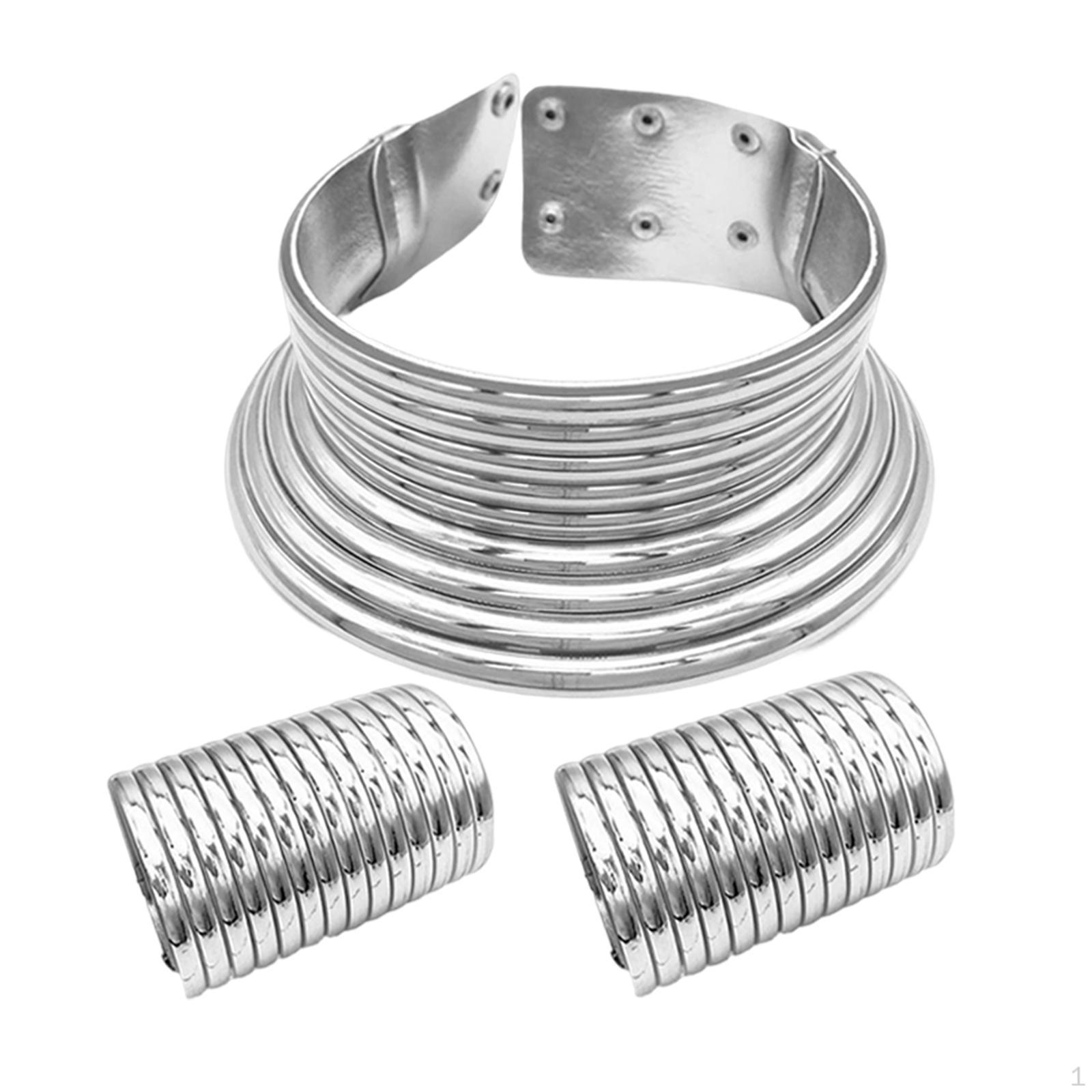 

Африканський набір: Чокер, Кольє, Браслет для тематичної вечірки срібний