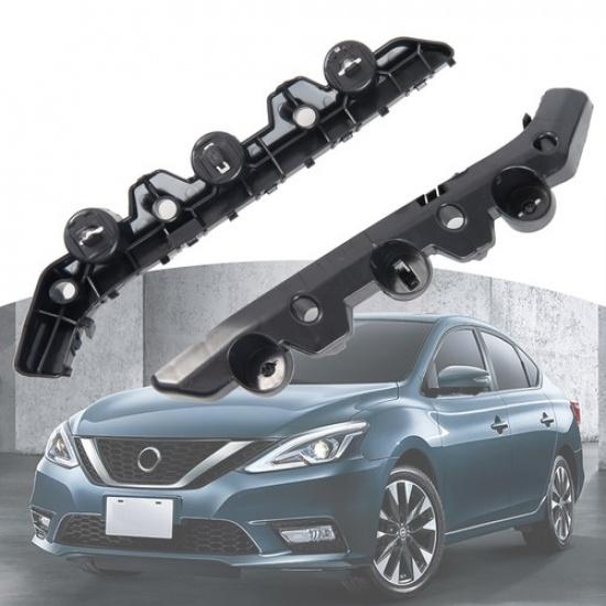 Pair Front Left & Right Side Bumper Support Brackets For Nissan Sentra 2016-2019