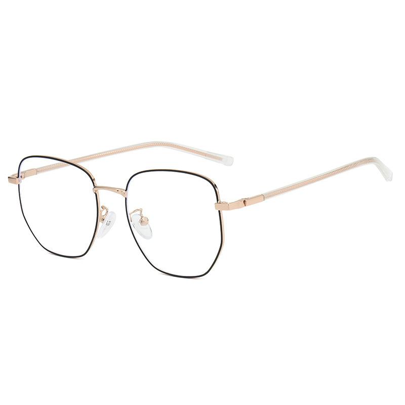 Plain Blue Light Resistant Glasses Myopia Glasses Square Glasses Men'S And Women'S Slimming Glasses 9841