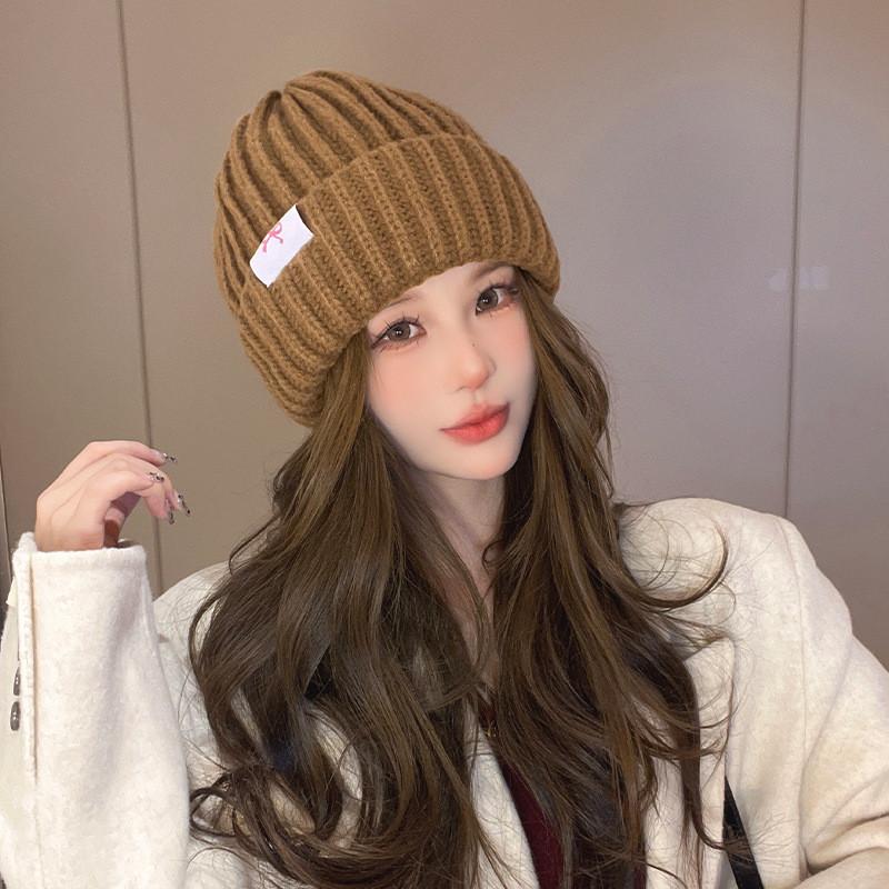Soft And Comfortable Knitted Acrylic Hat For Women With Cute Bow Perfect For Winter And Autumn Fashion