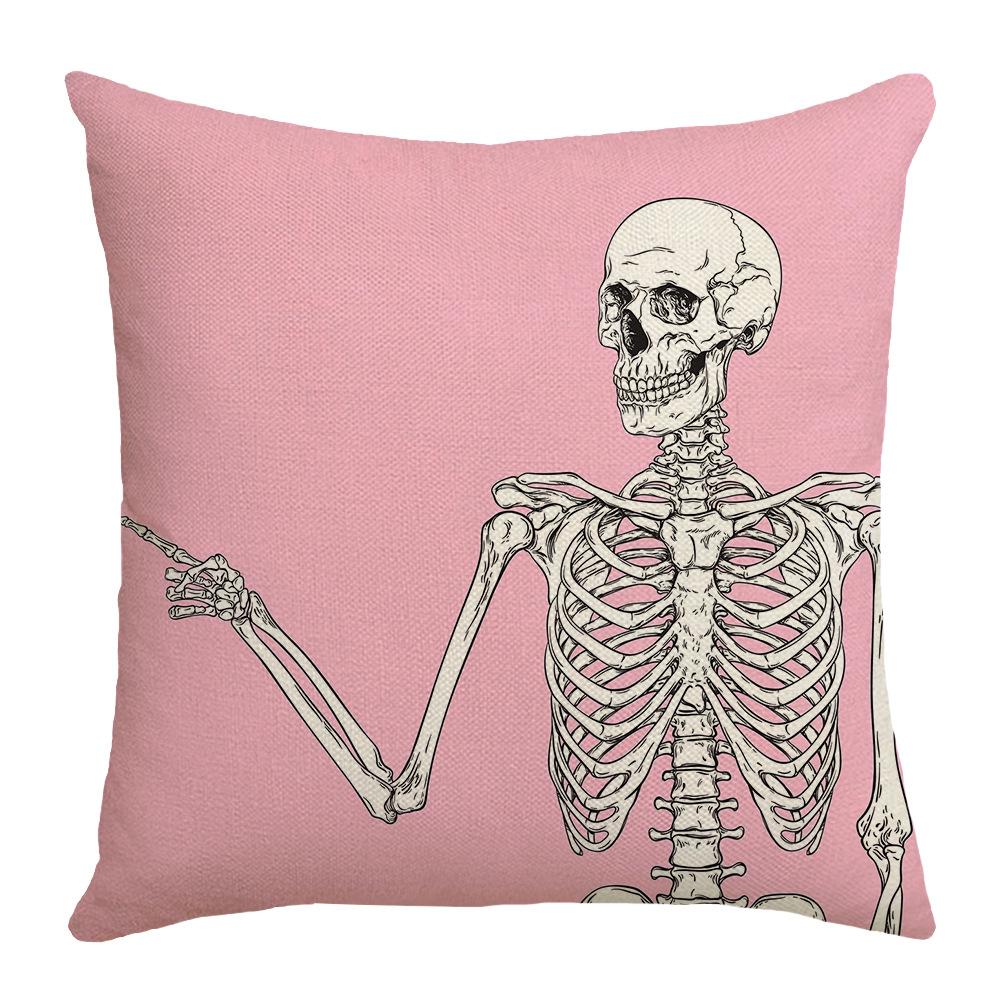 Halloween Decoration Pillow Skull Pillow Case Living Room Decoration Sofa Bedroom Pillow Bedside Pillow