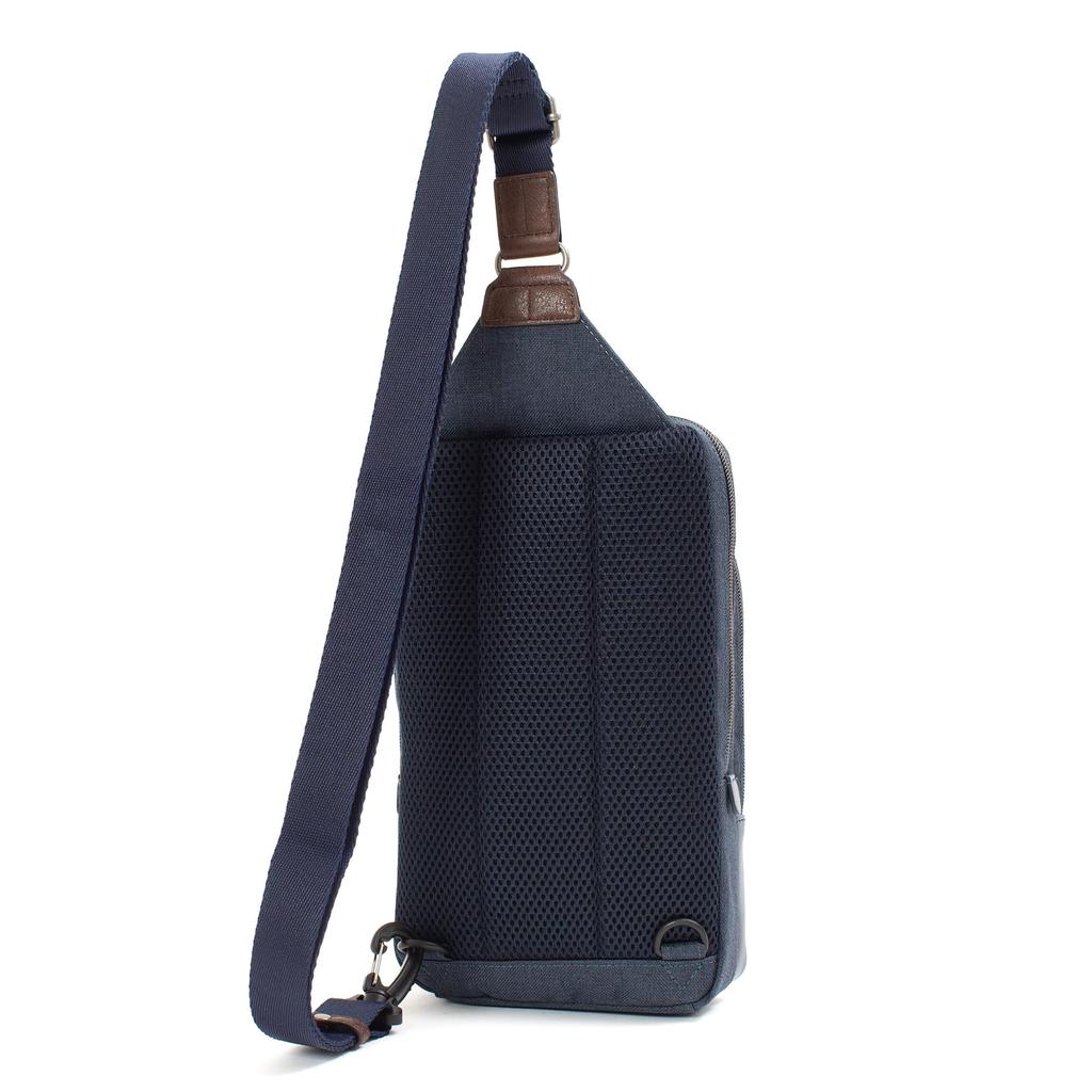 Body One Shrink Synthetic Leather [Mustache] Bag, Shoulder, Men's JEX-4330 (Navy)