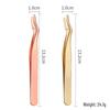 Stainless Steel Angled Eyebrow Tweezers: Multipurpose Makeup Tool for Eyelash Removal and Repair