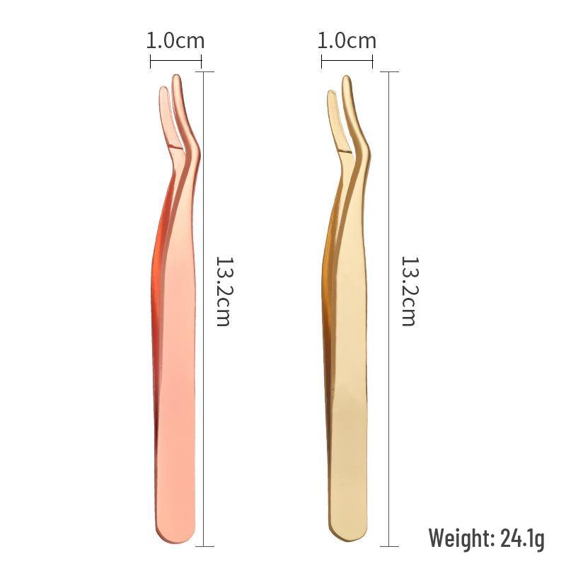 Stainless Steel Angled Eyebrow Tweezers: Multipurpose Makeup Tool for Eyelash Removal and Repair