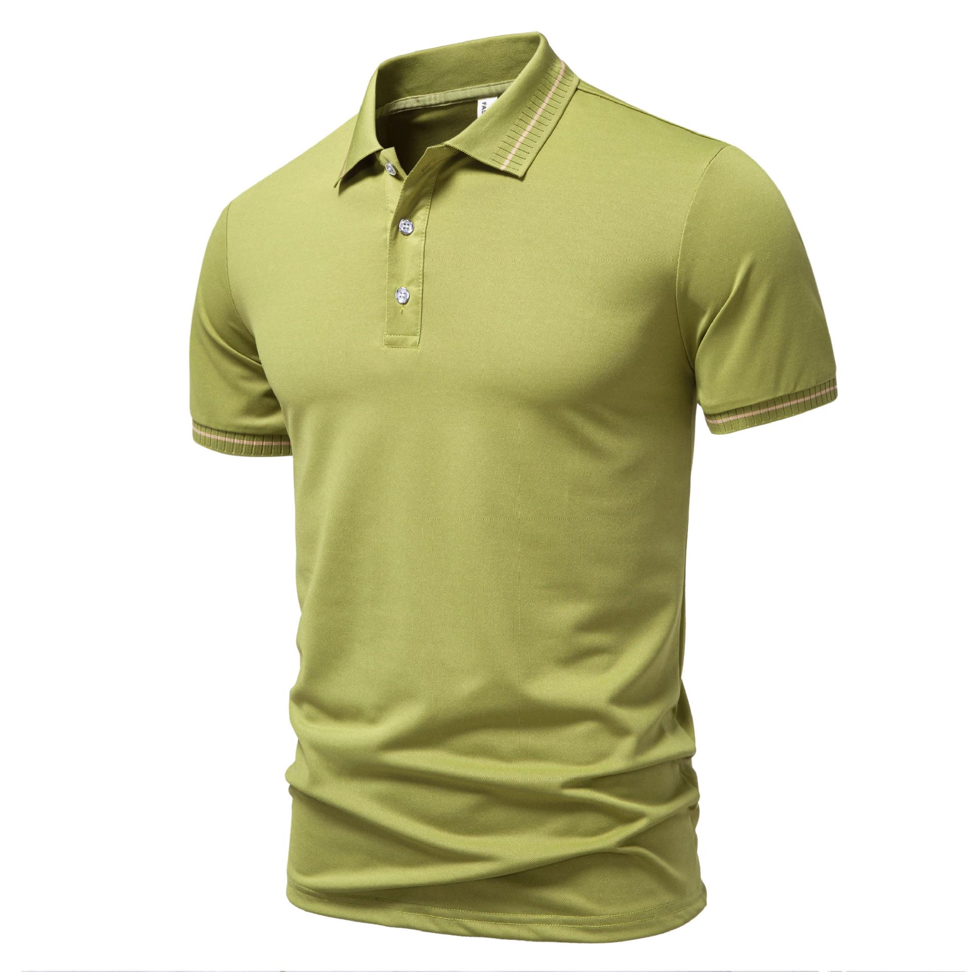 

European Size Ice Silk Unisex Business Casual Polo Shirt with Lapel - Short Sleeve, Versatile Summer Arrival M