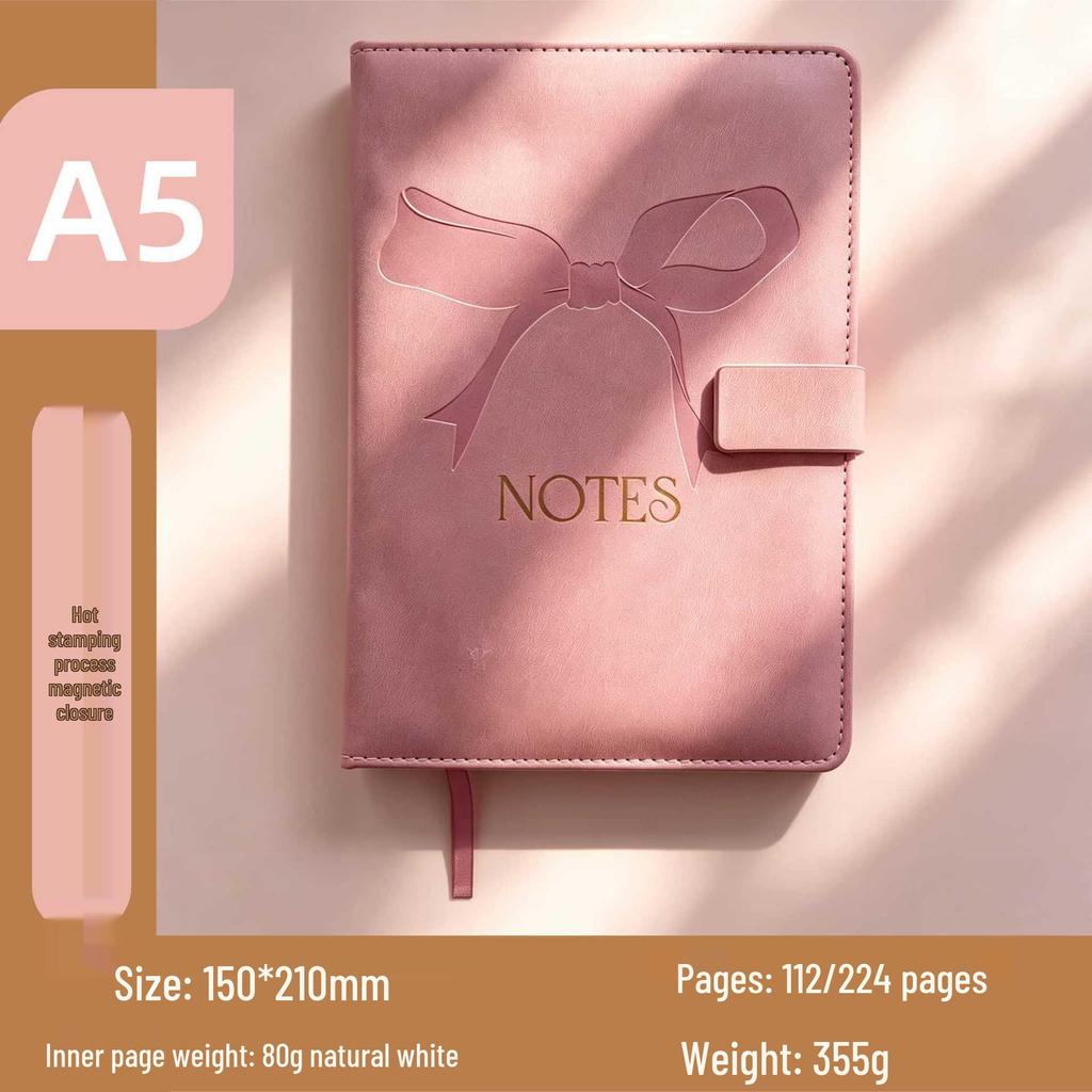 A5 Gilded PU Leather Embossed Dual-Use Business & Student Notebook