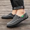 Summer Denim Canvas Men Breathable Casual Shoes Outdoor Non-Slip Sneakers Comfortable Driving Shoes Men's Loafers Big Size 39-48