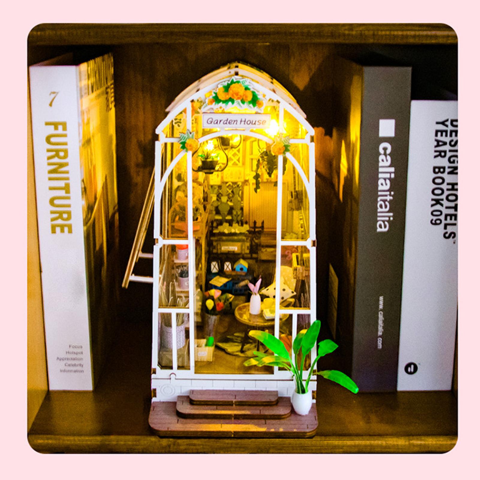 

Adult DIY Garden House Books Nooks Material Kit Sturdy Charming Assembled Miniatures For Home Room China Mainland