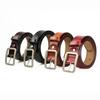 Unisex Genuine Leather Waist Belt With Metal Pin Buckle For Business Or Casual Outfits