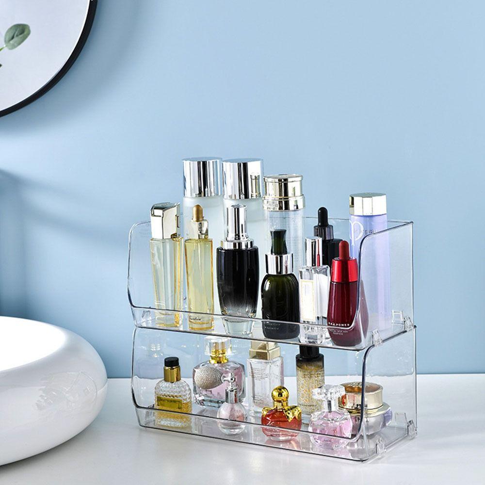 

Large Capacity Cosmetic Storage Box Transparent Sundries Organizer Shelf for Home