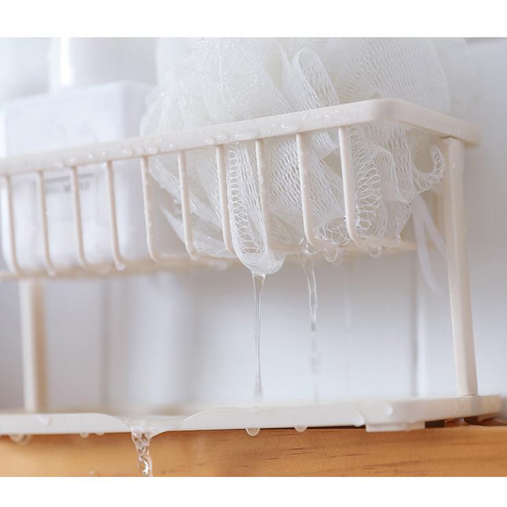 Suport de scurgere dublu pentru chiuvetă Suport de depozitare pentru burete Suport de scurgere pentru consumabile de depozitare pentru chiuvetă