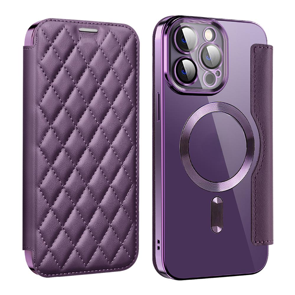 

Кожаный чехол для телефона Magsafe с магнитным кошельком для держателя карт для IPhone 14 Pro Max 15 Plus 13 12 11, чехол для книги с беспроводной зарядкой For iPhone 14ProMax